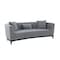Armen Living Melange Gray Velvet Sofa with Black Wood Base LCMG3GREY - alternate 6